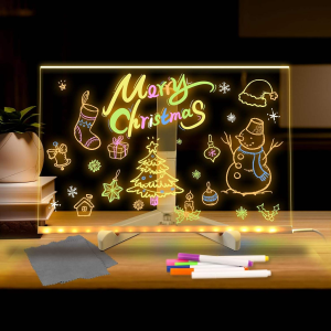 Acrylic Children Gifts Luminous Tablet LED Drawing Board LED Writing Board with 7 Colors Pen