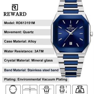 REWARD Prime Luxury Watch Calendar Chronograph Luminous