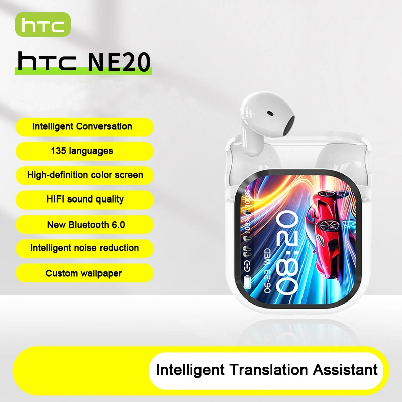 HTC NE20 AI Translation Earbuds with 140+ Language Support Bluetooth 6.0