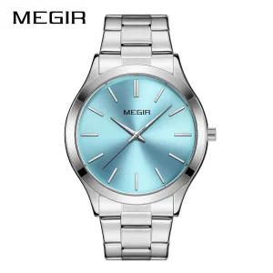 MEGIR Luxury Men's Stainless Steel Bracelet Luminous Watch